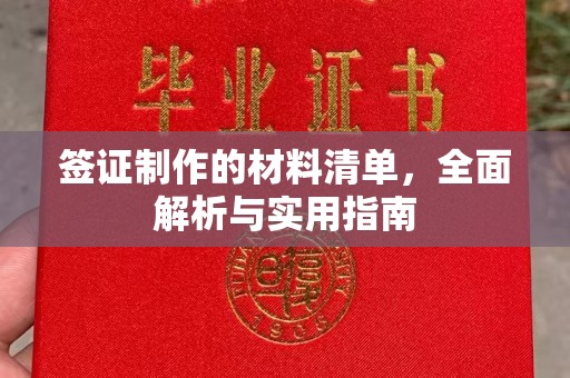 慈溪签证制作的材料清单，全面解析与实用指南